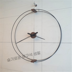 (국내배송/당일출발) 명품벽시계 노먼 바르셀로나 시계 1줄 대형 인테리어 아트월 손예진시계 이사 집들이선물, 옵션5.(Type2)실버바디+우드포인터