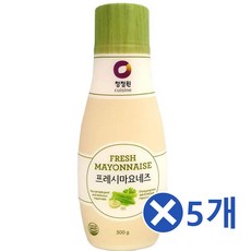 우주네점빵 청정원 프레시 마요네즈 300gx5개 고소한마요네즈, 단일 수량