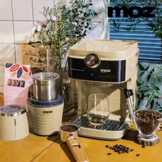 모즈 에스프레소 가정용 커피머신 DMC-1400 20BAR 커피메이커, 아이보리