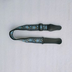 다채로운 수 놓은 기타 스트랩 어쿠스틱 일렉트릭베이스 우쿨렐레 코튼 숄더 벨트 조정 사용 엑스트라 와이, 06 D-blue x orange, 1개
