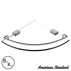 아메리칸스탠다드 FH1046 강화유리 코너선반 8T 욕실선반 욕실악세사리 모서리선반 욕실수납 화장실선반 욕실용품정리 다용도선반 인테리어, 1개, 투명