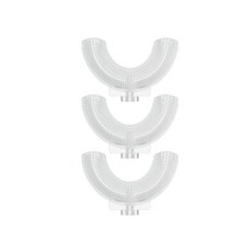 치카치카르 U자형 실리콘 유아 칫솔 리필용 3개입, 1개, 투명
