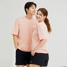 슈가비치 남여 공용 래쉬가드+보드숏 반팔 상하세트 BH24-12F 비치웨어 수영복