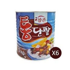 [참존] 통단팥 골드 3kg 빙수팥 통조림팥 (6개/1박스), 5개