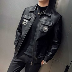 바이크 자켓 오토바이 가죽 일반/기모 슈트 상의 레이싱 점퍼 라이더, 1개, L 얇은 검정 66kg-72kg