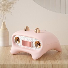탁상용 선풍기 무소음 무선 미니 usb 충전형 사무실 US 데스크탑 오피스 긴 미니 충전 선풍기 듀얼 수화 전기 수명 홈 스프레이 배터리, 1200 mA, 스타 몬스터-핑크