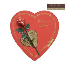 엘머초콜릿 밀크&다크초콜릿 어쏘트먼트 로즈 21개 하트 상자 255g /Elmer Chocolate Rose Heart 21 Pieces