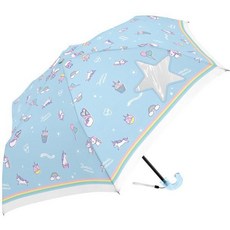 CRUX 크럭스 어린이용 접이식 우산 FANTASTIC UNICORN LBL 50cm 경량240g 라이트블루 107227