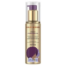 Pantene 헤어 오일 트리트먼트 황산염 프리 인텐스 하이드레이팅 Pro-V 골드 시리즈 천연 및 컬리 텍스처 모발용 94.6 ml (3.2 온스), 1개