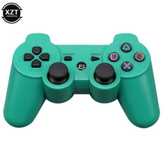 게임패드 제어 게임 콘솔 조이스틱 원격 컨트롤러 PS3 무선 블루투스 플레이스테이션 3 게임패드, 1개, 04 Green, 한개옵션1