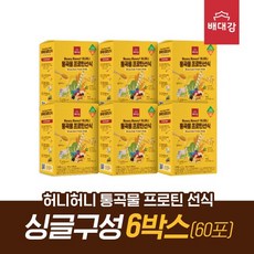 허니허니 통곡물 프로틴 선식 60포 6박스 싱글구성, 300g, 6개