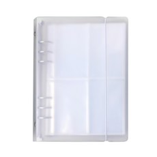 WANNATHIS 6孔活頁夾 A5+雙面活頁紙 40入組, 白色的, 1套