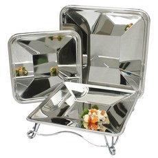 스텐 정사각쟁반 JH-130 뷔페쟁반 3종 고급쟁반 콜디쉬류, JH-130스텐