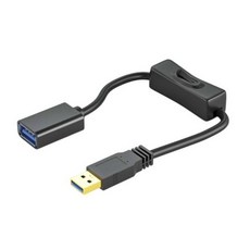 100cm USB 2.0 남성여성 연장 데이터 케이블 LED 스트립 팬 충전기 노트북 책상 램프 용 ONOff 스위치 포, 08 30cm 3.0 black, 1개