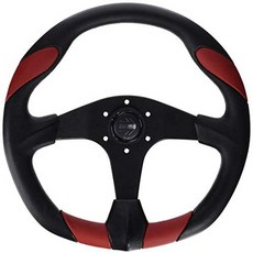 해외1417054 Momo QRK35BK0R 스티어링휠 (Quark Polyurethane Red insert) 1 Pack 관부가세포함가, One Size_One Color, One Color