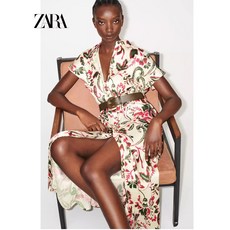 ZARA 자라 벨트 패턴 셔츠 원피스