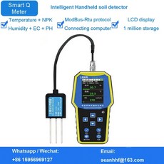 디지털온도계 지능형 토양 감지기 영양소 EC NPK 저장 필드 디스플레이, 3.T and H