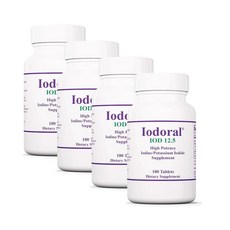 옵티목스 이오도랄 IOD 12.5 요오드 칼륨보충제 Optimox Iodoral, 180정, 4개