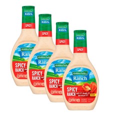 히든벨리 스파이시 랜치 소스 샐러드 드레싱 앤 토핑 Hidden Valley Spicy Ranch, 4개, 473ml