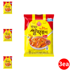 맛있는 쌀떡볶이 2인분 424g 3개 떡복이 떡뽁이 떡뽂이 떡뽀끼 떡볶기 아이들간식 쌀 떡볶이 안주 비상식량 홈파티 대용량 대량 즉석떡볶이 밀키트떡볶이 어린이떡볶이 아이들떡볶이, 3개(6인분)