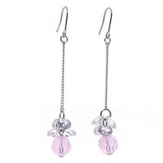 Lightpink 예쁜 라인이어링 고리 쇠사슬 fashion귀고리 긴 + 51374덮낵