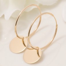 14k파이프링귀걸이