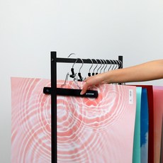 셀프 촬영 사진 스튜디오 보관 정리 원터치 배경지 전용 집게, 10개, 블랙