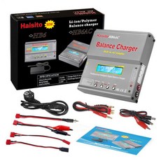 자동차배터리충전기 HTRC IMAX B6AC 80W RC 충전기 B6 AC 6A 밸런스 디지털 LCD 화면 리튬 이온 수명 Nimh Nicd PB Lipo 배터리 방전기, Grey, EU, 1개