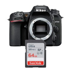 니콘 D7500 DSLR 카메라 메모리카드 샌디스크 울트라SD 64GB - d7500