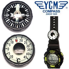 YCM 일본산 시계장착용 미니 나침반 온도계, 시계창착용, 50C(나침반), 1개