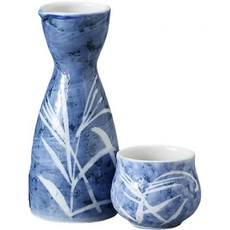 도쿠리 사케잔 에일 넷(Ale-net) 술기 세트 덕리 오쵸코 지름 7x높이 15.8 cm 250ml 블루 담설 아시오, 1개