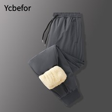 Ycbefor 겨울 남성 방풍패딩 바지 방한바지 기모 솜바지