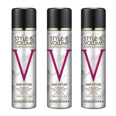 더마클라센 볼륨짱짱 헤어 스타일러 탈모커버 흑채 스프레이120ml 3개, 흑색