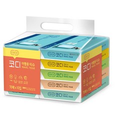 코디 여행용 티슈, 70매, 100개