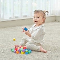 꿈비 [꿈비] 착착블럭 42PCS 자석 블록 유아 교구 장난감
