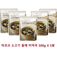 피코크 소고기 들깨 미역국 500g, 5개