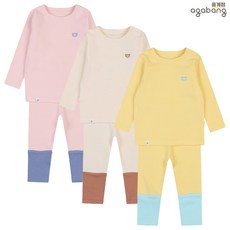 아가방 중계점 캔디스 상하 3Color (BEIGE PINK YELLOW) *25년 SPRING신상* 달콤 배색 디자인 가볍고 편안한 착용감의 매일 입고 싶은 긴팔 내의 상하