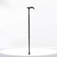 6단높이검은색조절지팡이 손잡이튼튼한보행보조용품 알루미늄합금보행스틱 53.5cm 90cm, 1개