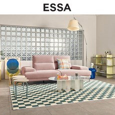 [에싸] 아르떼 3인 스윙기능 리브 패브릭 소파, 소다블루, 소다블루