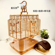  유니버설 케이지 모란 아구창 홈 빌라 새장, 대형 직사각형 새장 + 서랍 + 새 먹이 집 