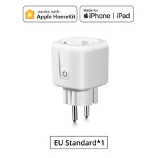 IOT 전등 스마트 스위치 와이파이 전원 소켓 벽 콘센트 EU 플러그 시리 음성 리모컨 애플 홈킷 알렉사 구글 홈 키트와 작동 16A 439793, 1) EU 16A