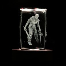 데바데 살인마 크리스탈 피규어 LED 무드등 Dead by Daylight - USB Port 연결 -, 힐빌리, 1개