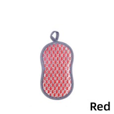 주방용 양면 청소 스폰지 수세미 패드 접시 냄비 얼룩 스크럽, 4.Red, 1개