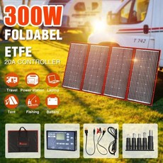  태양 패널 발전기 캠핑용 솔라 DOKIO 휴대용 접이식 전지판 가정용 12V 자동차 충전 200W 18V 100W 300W, 5) 160W Solar Set 