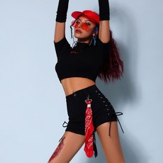 폴 플라이 팔색조 왈츠 댄스 의상 봉 입문 연습 복 재즈 여성 세트 글래머 롱 슬리브 톱, 옵션03