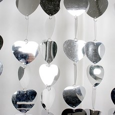  비즈발 방문 장식발 하트 커튼 가리개 1m 10개입 