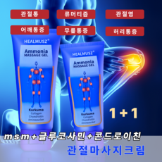 HEALMUSZ 글루코사민 관절크림 콘드로이친 통증 파스 크림 관절약 류마티스 관절통 통풍 관절염 근육통 손가락통증 어깨통증, 2개, 100ml