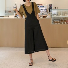 린넨와이드점프수트