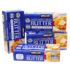 커클랜드 시그니춰 솔티드 스위트 크림 버터453G 4개입 SALTED BUTTER 아이스팩 포장배송 (코스트코), 1세트