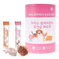 테온셀 [CNL]강아지배변패드 400매 고양이츄르 고양이모래 벤토나이트 두부모래 애견 강아지기저귀 간식, 강아지유산균츄르 소고기+닭고기60p - 애견패드400매